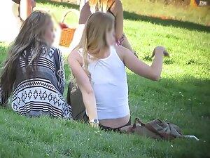 Peeping on lesbian love in the park Picture 1