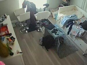Spying on sweet girl changing clothes in her small apartment Picture 3
