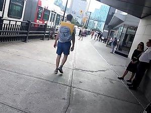 Big boobs of a cute bombastic blonde shorty Picture 3