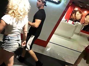 Big boobs of a cute bombastic blonde shorty Picture 4