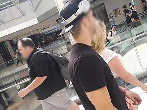 Big boobs of a cute bombastic blonde shorty Picture 5