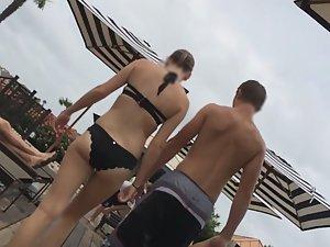 Getting close to a sweet ass at the swimming pool Picture 4