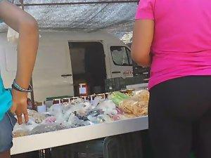 Black milf in fully transparent tights Picture 3