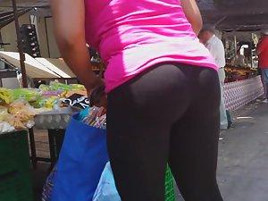 Black milf in fully transparent tights Picture 4