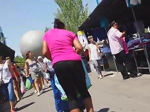 Black milf in fully transparent tights Picture 5