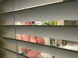 Neighbor's big tits peeped through window Picture 2