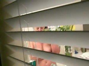 Neighbor's big tits peeped through window Picture 6