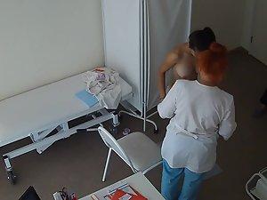 Medical examination of busty girl Picture 1