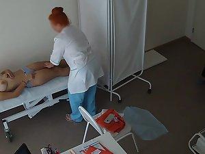 Medical examination of busty girl Picture 5