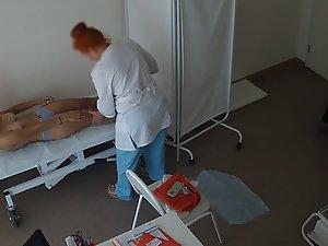 Medical examination of busty girl Picture 7