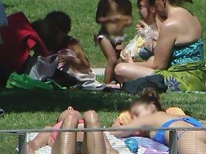 Teens sunbathing in thong bikinis Picture 7