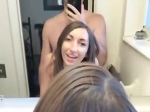 Complimenting and fucking her pussy on sex selfie video