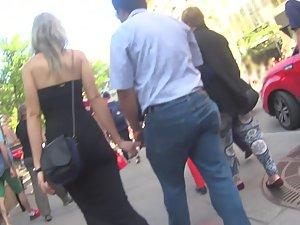 Sexy girl walks with her sugar daddy Picture 3