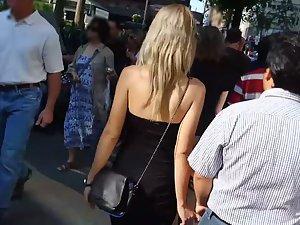 Sexy girl walks with her sugar daddy Picture 6