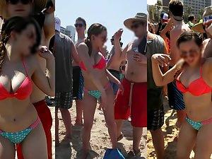 Big boobs shake when she dances in bikini Picture 1