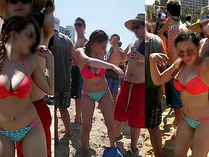 Big boobs shake when she dances in bikini Picture 2
