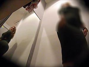 Spying on girl with thick lower body in fitting room Picture 6