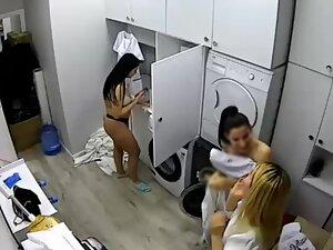Spying on sexy hotel maids changing clothes Picture 6