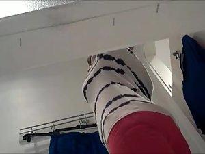 Big boobs in the booth caught by a voyeur Picture 6