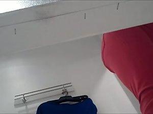 Big boobs in the booth caught by a voyeur Picture 8