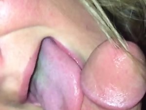 Closeup of blowjob with deepthroating Picture 1