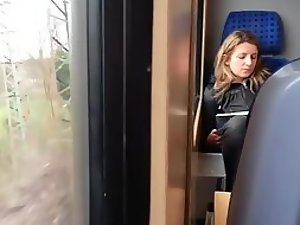 Voyeur's fantasy in the train