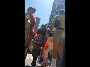 Slutty upskirt of big booty in fishnet stockings Picture 2