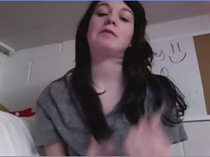 Teen girl showing her tits on a webcam Picture 8