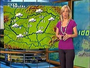 Hot cameltoe on a weather girl Picture 4