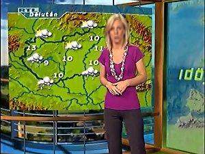 Hot cameltoe on a weather girl Picture 6