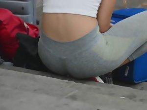 Quick view of thong through tights Picture 4