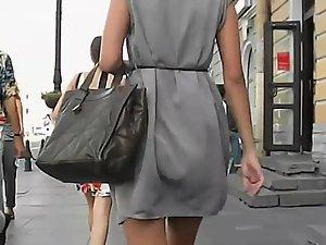 Pussy slip under a business skirt Picture 2