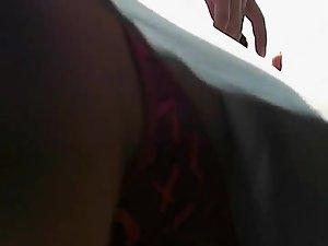 Pussy slip under a business skirt Picture 3