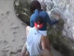 Savage beach fuck caught by a voyeur Picture 4