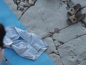 Nudist woman holds friend's boobs and dances Picture 2