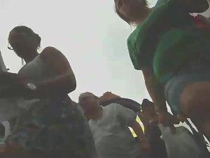 Following a milf in a short skirt Picture 2