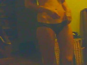 Skinny girl preparing for bed Picture 5