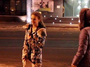 Public nudity on the street in cold weather Picture 3