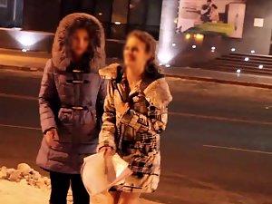 Public nudity on the street in cold weather Picture 4