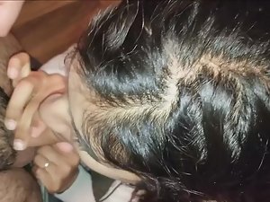 Cumshot all over her little nose Picture 5