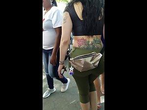 Obscene butt with a big tramp stamp tattoo Picture 3