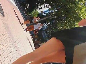 Creepshot of teenage cutie's upskirt Picture 7