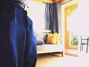 Hot babe makes hotel worker get a boner Picture 7