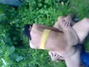 Friend films them fuck in the nature