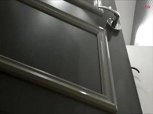 Slightly chubby girl tries out a new dress Picture 6