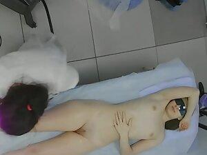 Petite girl spreads legs and open ass during hair removal Picture 5