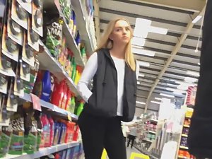 Stunning teen daughter in transparent tights