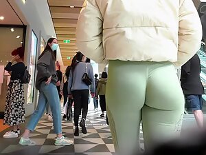 Watching her incredible ass in leggings when she walks