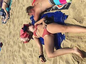 Teen with spread legs and cameltoe in bikini Picture 6