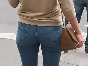Sexy milf in tight jeans and high heels